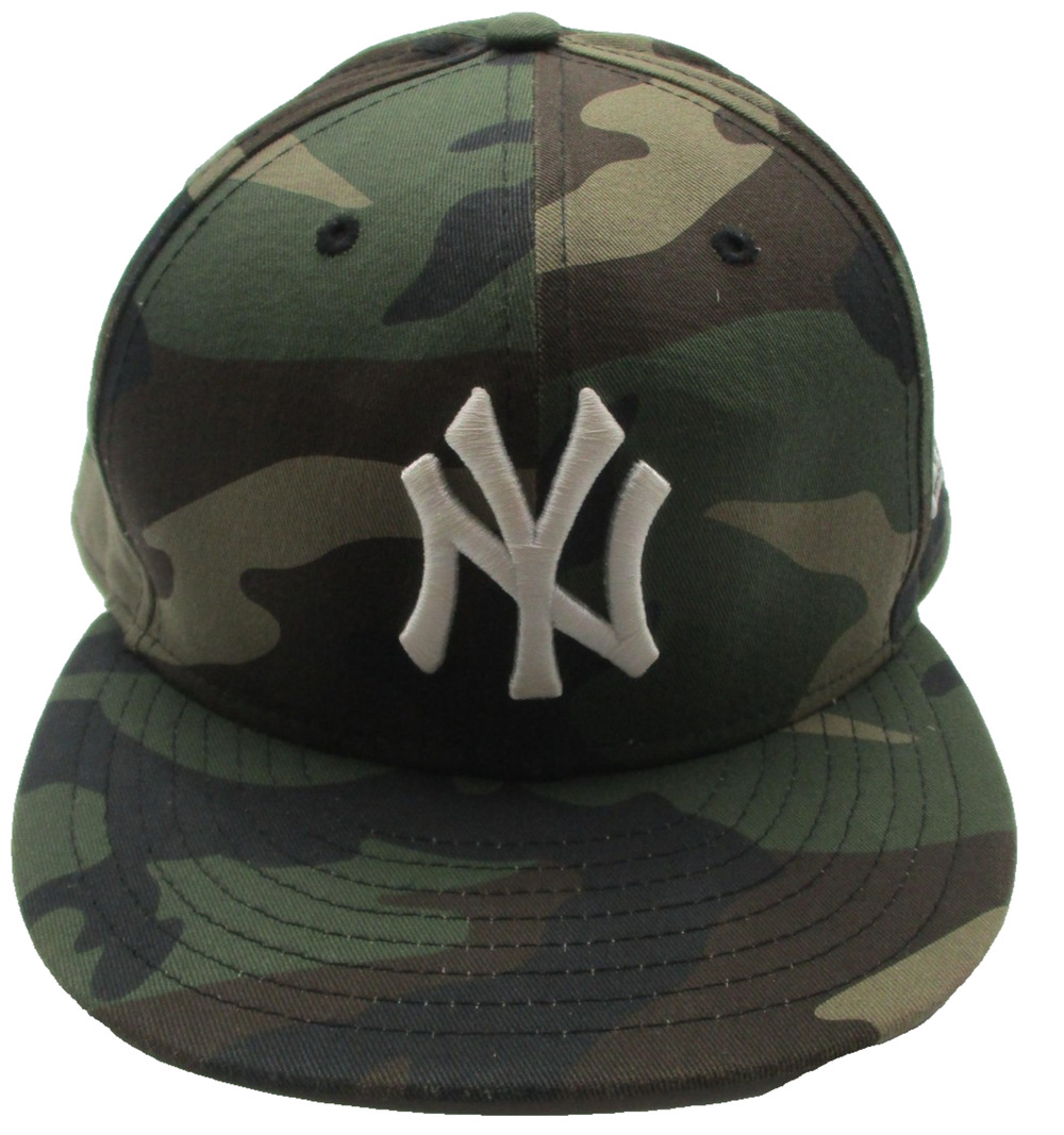 New York Yankees Hat Cap Fitted Mens 7 1/2 Camo MLB Baseball 59FIFTY New Era